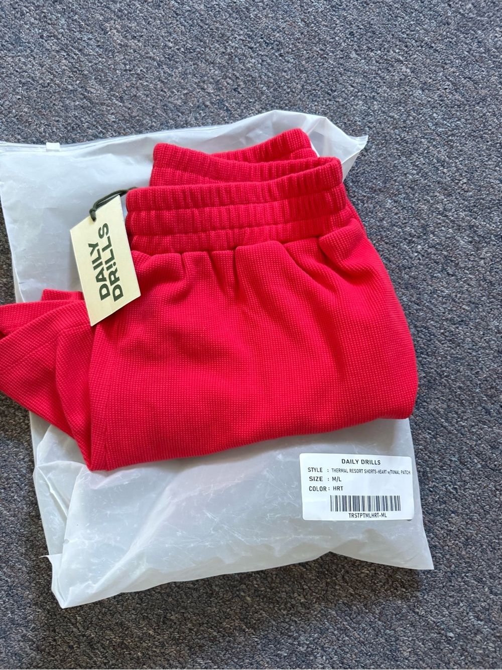 Daily Drills Thermal Resort Shorts - heart with tonal patch M/L